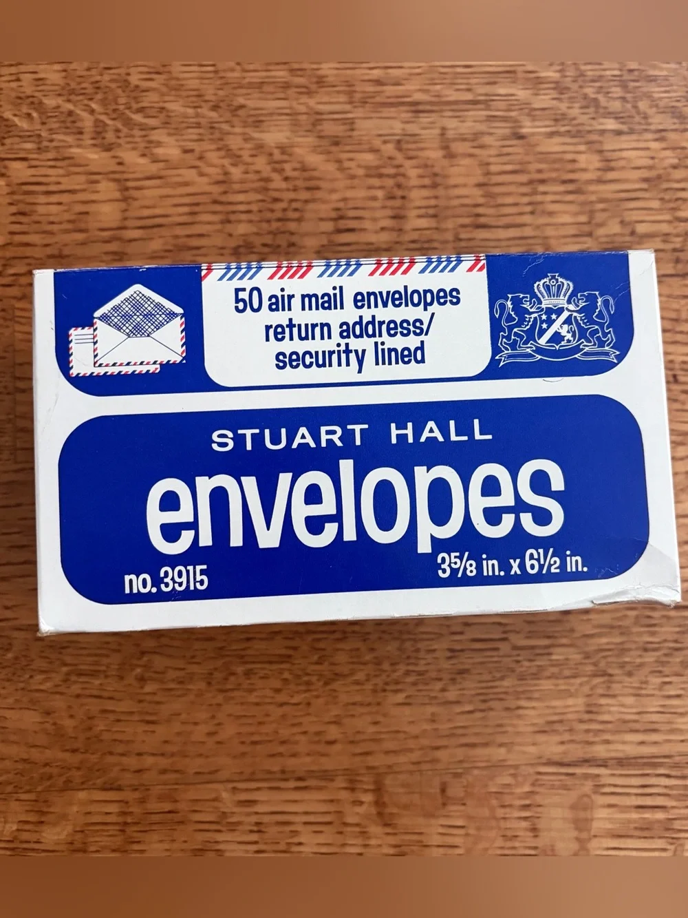 Vintage Stuart Hall Air Mail Envelopes 44 Count  Model 3915 Security Lined USA